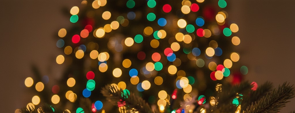 bokeh christmas lights Evansville